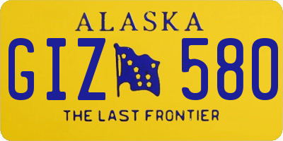 AK license plate GIZ580