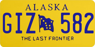 AK license plate GIZ582