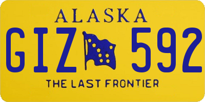 AK license plate GIZ592
