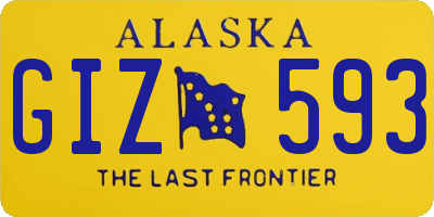 AK license plate GIZ593