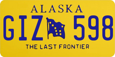 AK license plate GIZ598