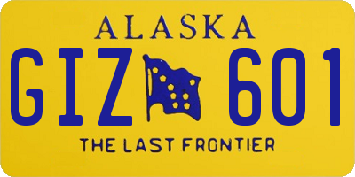 AK license plate GIZ601