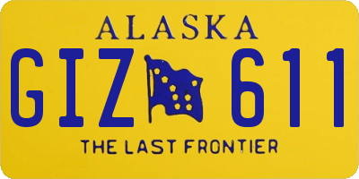 AK license plate GIZ611