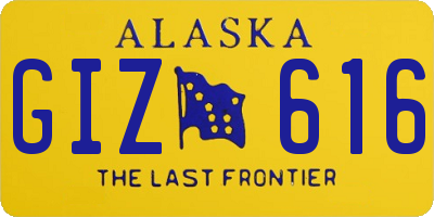 AK license plate GIZ616