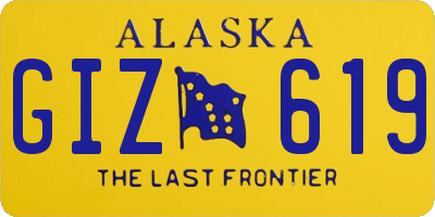 AK license plate GIZ619