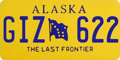 AK license plate GIZ622