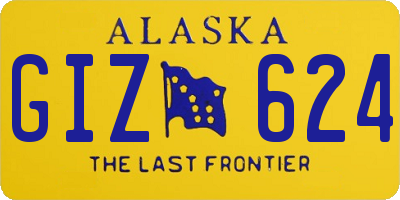AK license plate GIZ624