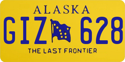 AK license plate GIZ628