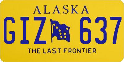 AK license plate GIZ637