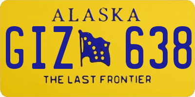 AK license plate GIZ638