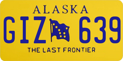 AK license plate GIZ639