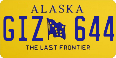 AK license plate GIZ644