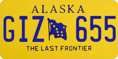 AK license plate GIZ655