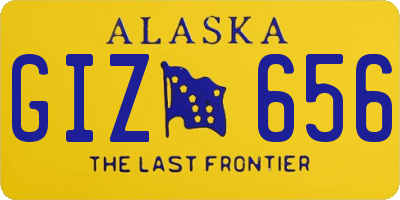 AK license plate GIZ656