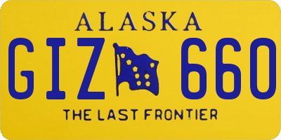 AK license plate GIZ660