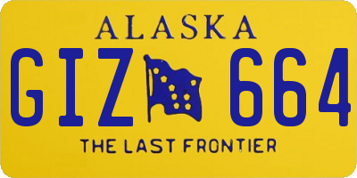 AK license plate GIZ664