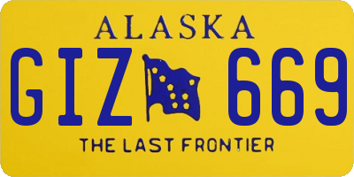 AK license plate GIZ669