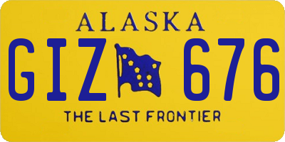 AK license plate GIZ676