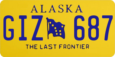 AK license plate GIZ687