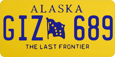 AK license plate GIZ689
