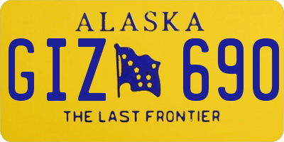 AK license plate GIZ690