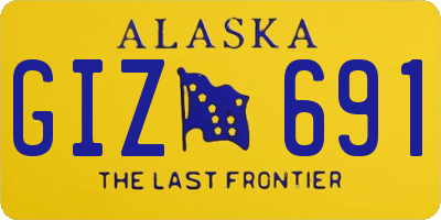 AK license plate GIZ691