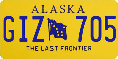 AK license plate GIZ705