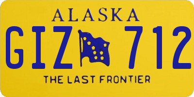 AK license plate GIZ712