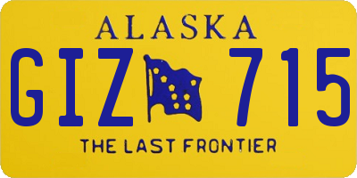 AK license plate GIZ715