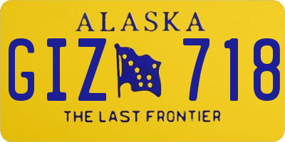 AK license plate GIZ718