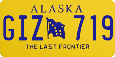 AK license plate GIZ719
