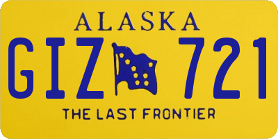 AK license plate GIZ721