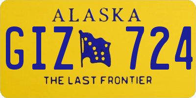 AK license plate GIZ724