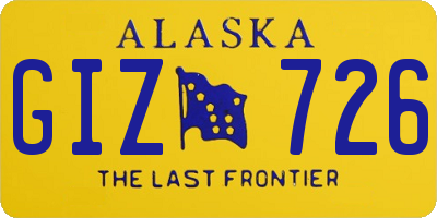 AK license plate GIZ726