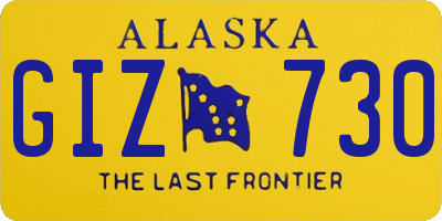 AK license plate GIZ730