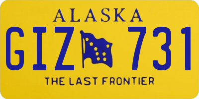 AK license plate GIZ731