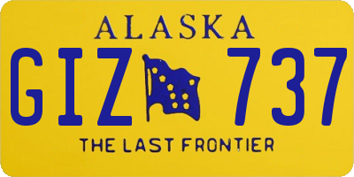 AK license plate GIZ737