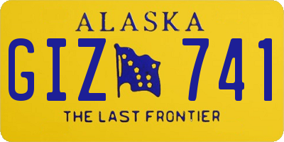 AK license plate GIZ741