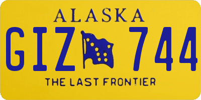 AK license plate GIZ744