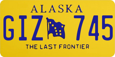 AK license plate GIZ745