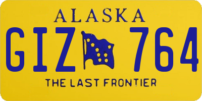 AK license plate GIZ764