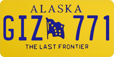 AK license plate GIZ771