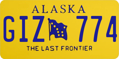 AK license plate GIZ774