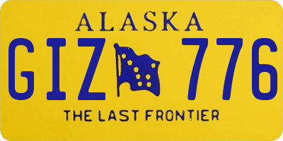 AK license plate GIZ776