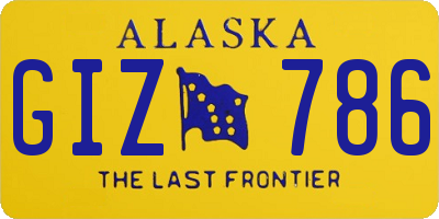 AK license plate GIZ786
