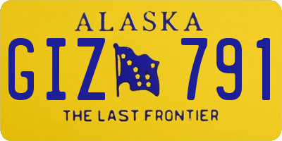 AK license plate GIZ791