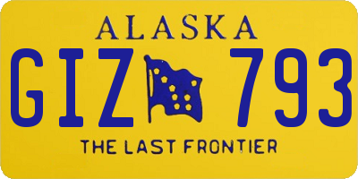 AK license plate GIZ793