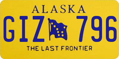 AK license plate GIZ796