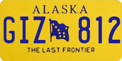 AK license plate GIZ812