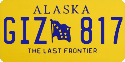 AK license plate GIZ817